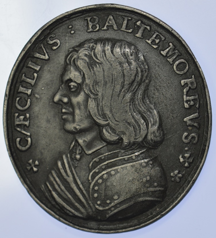 Ca.-1642---76-Cecil-Calvert-Maryland-Indian-Peace-Medal---Base-Metal
